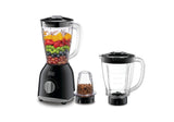 Black+Decker,400W 1.5 Blender with 1 Grinder Mills,  & Extra Jar, Black, BX365J-B5