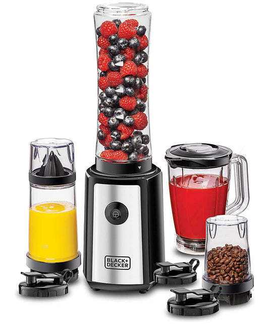 Black+Decker, 4 in 1 Sports Blender Set, SBX300BCG Blender BL-SBX300BCG