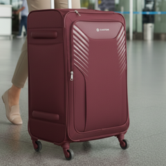 Carlton Mark Plus 55cm 4 Wheel Soft Trolley Maroon, MARKPLUS55MRN