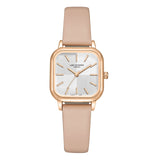 Lee Cooper Women's Watch Analog Silver Dial with Beige Leather Strap, LC08152.438