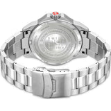 Swiss Military Hanowa Men's Analog Watch White Dial with Silver Stainless Steel Bracelet, SMWGH2100302