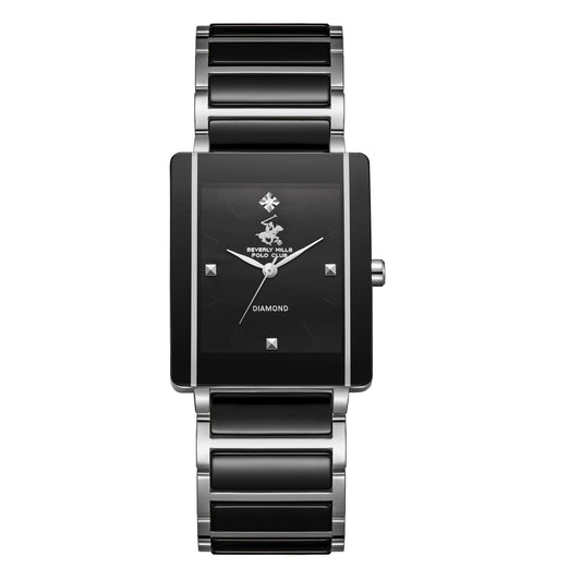 Beverly Hills Polo Club, Men's, Analog Watch, Black Dial, with Stainless Steel Band, BH-BP3699C.351