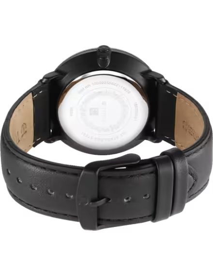 Titan Men's Multifunction Watch Analog Silver Dial With Black Leather Strap, 1882NL01