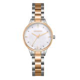 Lee Cooper Women's Watch Analog White Dial with Two-Toned Stainless Steel Band, LC08080.520