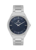 Beverly Hills Polo Club Men's Watch, Analog, Blue Dial, Silver Stainless Steel Strap, BP3545X.390