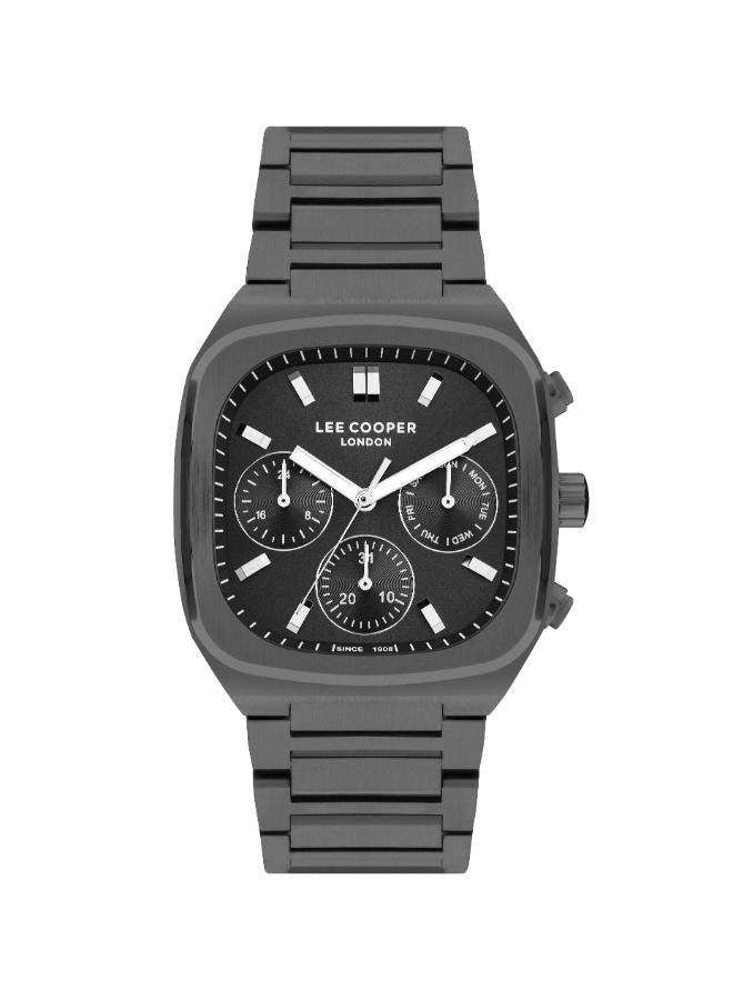 Lee Cooper Men's Watch Analog, Grey Dial, Black Stainless Steel Strap, LC07618.060 