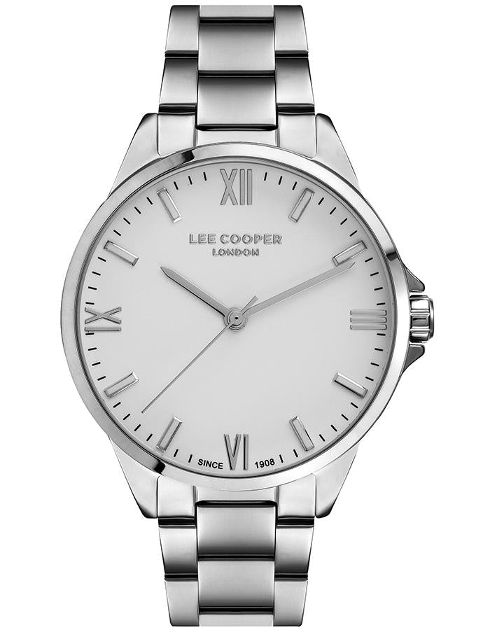 Lee Cooper Women's Watch Analog, Silver Dial, Silver Stainless Steel Strap, LC07044.330 