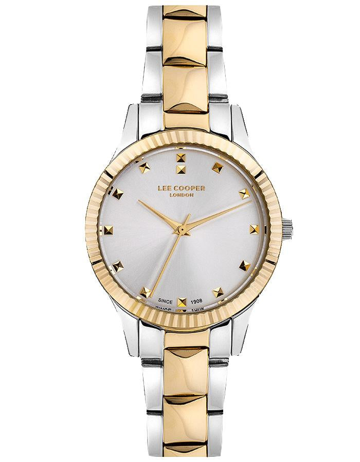 Lee Cooper Women's Watch Analog, Silver Dial, Two Tone Stainless Steel Strap, LC07059.230 