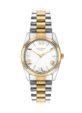 Lee Cooper Women's Watch Analog, Mother of Pearl Dial Silver Metal Band, LC07825.220 