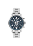 Lee Cooper Men's Multifunction Watch Analog, Blue Dial Silver Metal Band, LC07836.390 