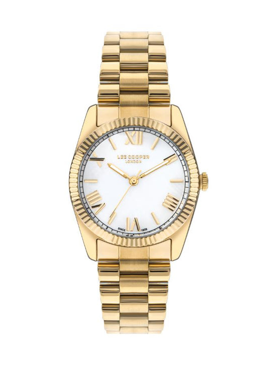 Lee Cooper, Men's, Analog Watch, Gold Dial, LE-LC07825.120