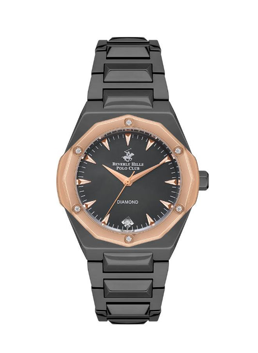 Beverly Hills Polo Club, Men's, Analog Watch, Black Dial, with Stainless Steel Band, BH-BP3561X.450