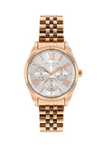 Lee Cooper Women's Watch Analog, Silver Dial Rose-Gold Metal Band, LC07811.430 