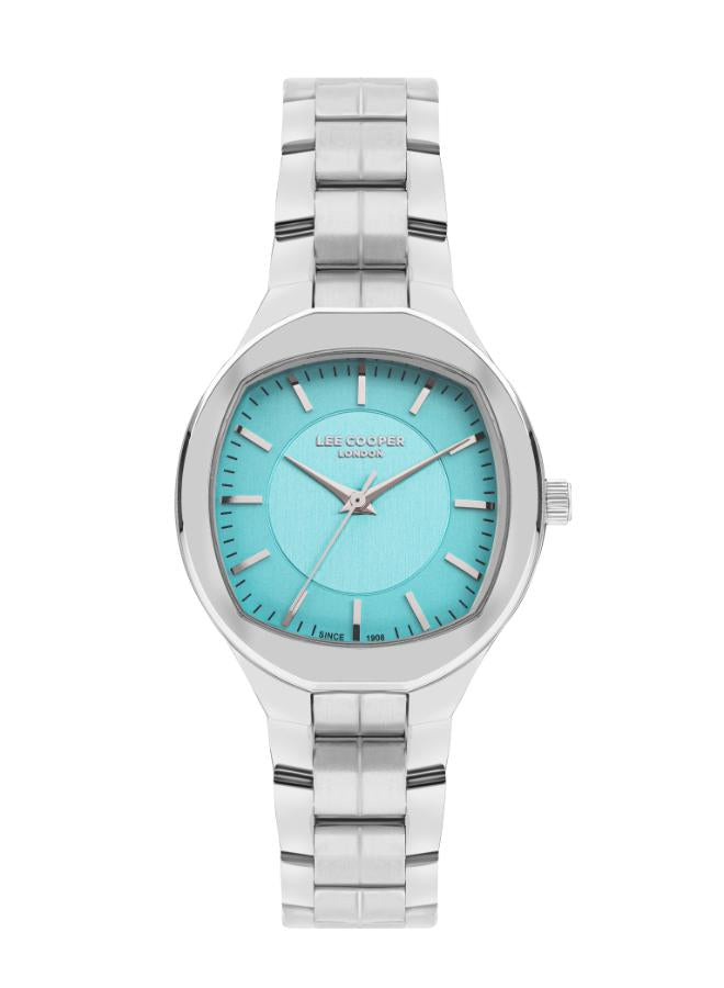 Lee Cooper Women's Watch Analog, Blue Dial Silver Metal Band, LC07850.380
