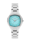 Lee Cooper Women's Watch Analog, Blue Dial Silver Metal Band, LC07850.380