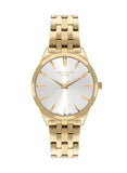 Lee Cooper Women's Watch Analog, Silver Dial Gold Metal Band, LC07833.130