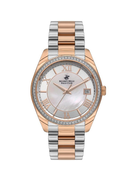 Beverly Hills Polo Club, Men's, Analog Watch, Silver Dial, with Stainless Steel Band, BH-BP3592C.520