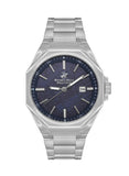 Beverly Hills Polo Club Men's Watch, Analog, Blue Dial, Silver Stainless Steel Strap, BP3544X.390