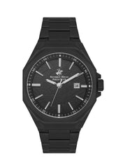 Beverly Hills Polo Club Men's Watch, Analog, Black Dial, Black Stainless Steel Strap, BP3544X.650