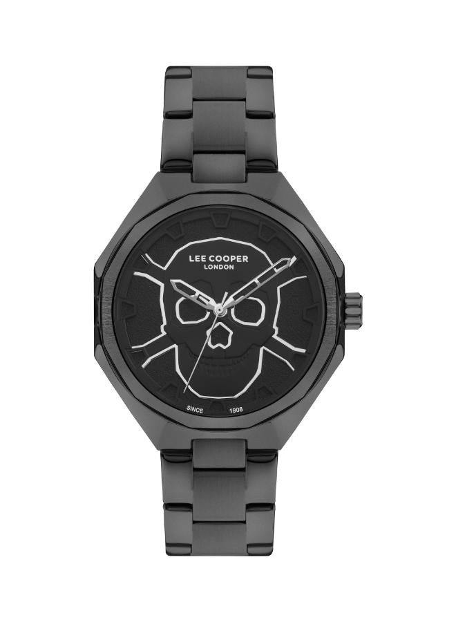 Lee Cooper Men's Watch Analog, Grey Dial, Black Stainless Steel Strap, LC07640.060 