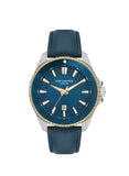 Lee Cooper Men's Watch Analog, Blue Dial Blue Leather Strap, LC07870.277 