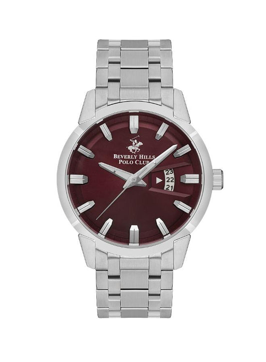 Beverly Hills Polo Club, Men's, Analog Watch, Silver Dial, with Stainless Steel Band, BH-BP3536X.380