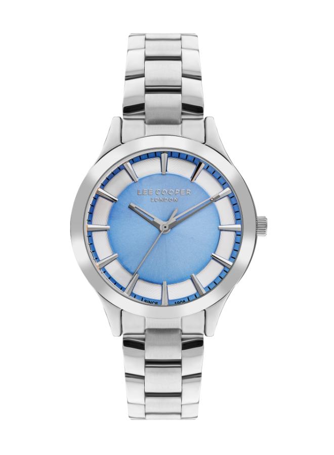 Lee Cooper Women's Watch Analog, Blue Dial Silver Metal Band, LC07880.390 