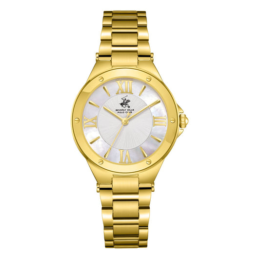 Beverly Hills Polo Club, Men's, Analog Watch, Gold Dial, with Stainless Steel Band, BH-BP3740C.130