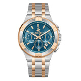 Beverly Hills Polo Club Men's Watch Analog Green Dial with Two-Toned Stainless Steel Band,  BP3802X.590