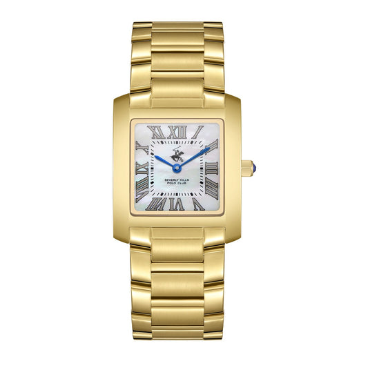 Beverly Hills Polo Club, Men's, Analog Watch, Gold Dial, with Stainless Steel Band, BH-BP3644X.120