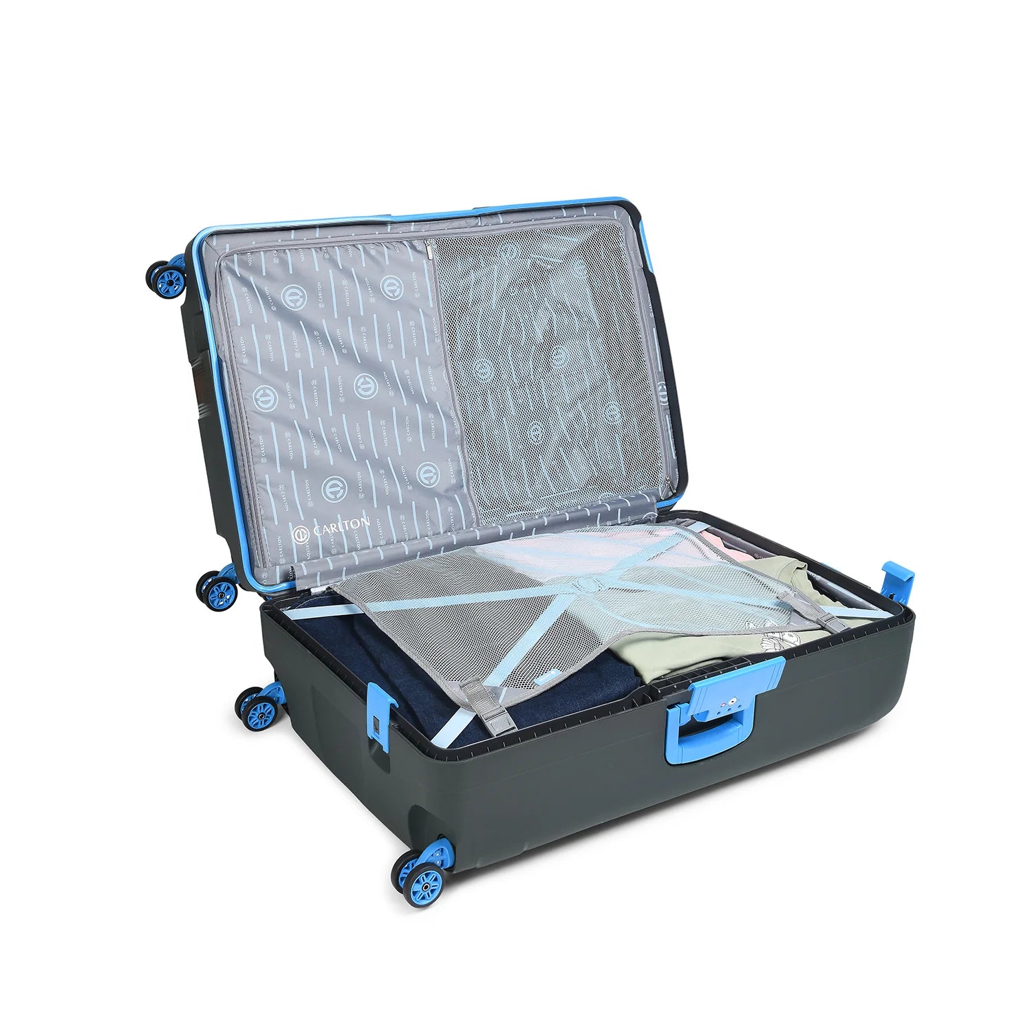 Carlton Vault 70cm 8 Wheel Hard Top Trolley-Black, VAULT70BK