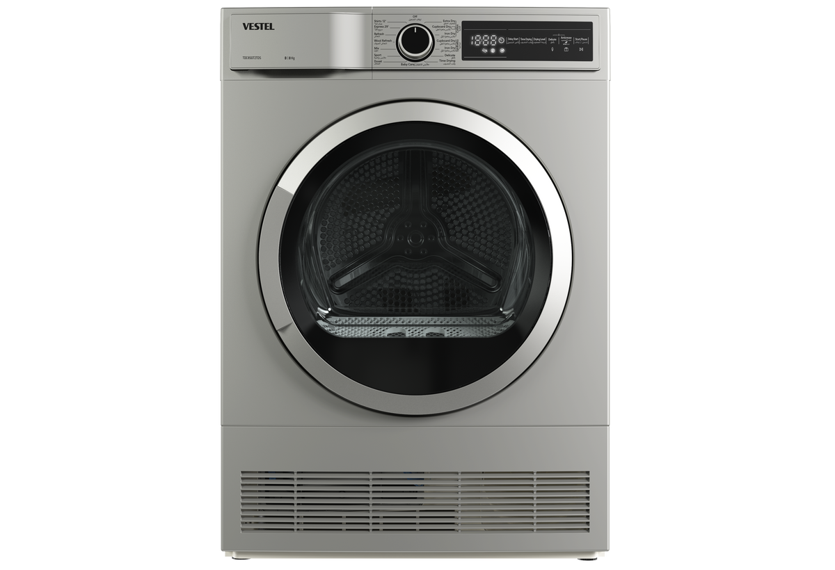 Vestel 8Kg Condenser Dryer - Pearl Drum, TDC8SGT2TDS