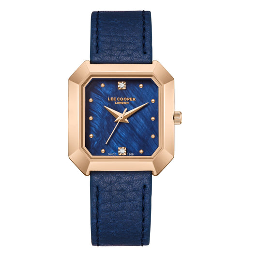 Lee Cooper, Men's, Analog Watch, Blue Dial, with Leather Band, LE-LC08028.499