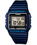 Casio, Men’s Watch Digital, Grey Dial Blue Resin Band, W-215H-2AVDF