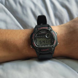 Casio Unisex Watch Digital Dial with Black Resin Strap, W-220H-1A2VDF