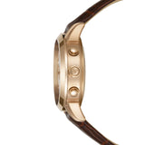 Alfajr Islamic Prayer Mens Watch Ana-Digital White Dial With Brown Leather Strap, WA-30LB