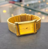 Sonata Men's Watch Analog Gold Dial With Gold Stainless Steel Band, 7057YM05