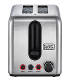 Black+Decker 2 Slice Stainless Steel Toaster, ET244