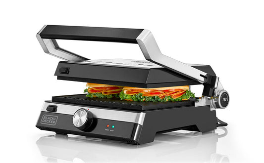 Black+Decker, 2000W Family Health Grill, Black/Silver, CG2000 Grills BL-CG2000