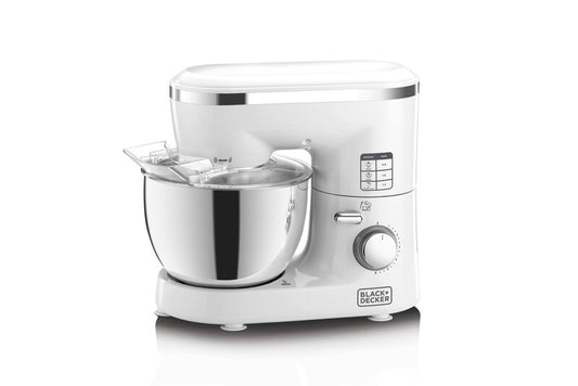 Black+Decker, 1000W 6 Speed Stand Mixer with Stainless Steel Bowl, SM1000 Mixer BL-SM1000