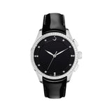 Alfajr Islamic Prayer Womens Watch Analog Black Dial With Black Leather Strap, WG-28LW