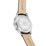 Alfajr Islamic Prayer Womens Watch Analog Black Dial With Black Leather Strap, WG-28LW