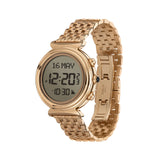 Alfajr Islamic Prayer Womens Watch Digital With Rose Gold Stainless Steel Band, WF-14SR