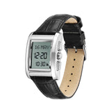 Alfajr Islamic Prayer Womens Watch Digital With Black Leather Strap, WS-06BLACK