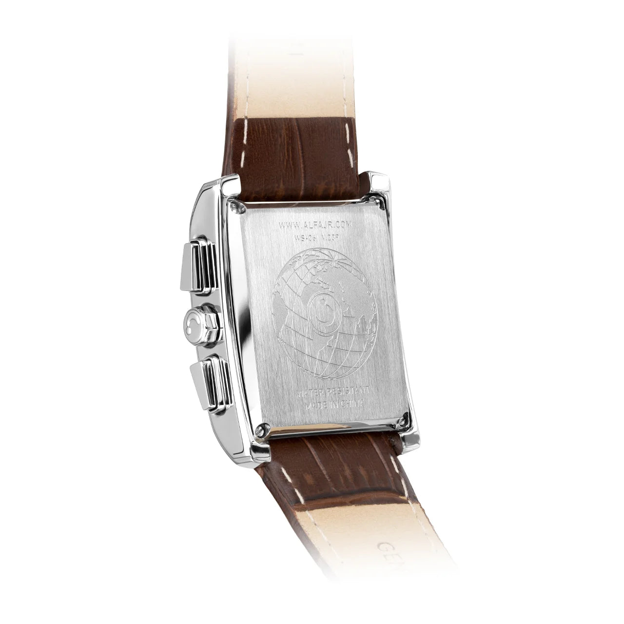 Alfajr Islamic Prayer Womens Watch Digital With Brown Leather Strap, WS-06BROWN