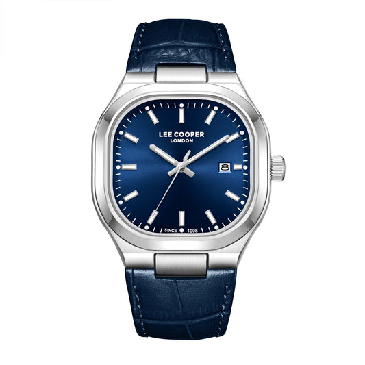 Lee Cooper, Men's, Analog Watch, Blue Dial, with Leather Band, LE-LC08179.399