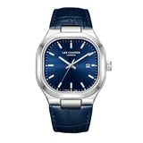 Lee Cooper Men's Watch Analog Blue Dial with Blue Leather Strap, LC08179.399