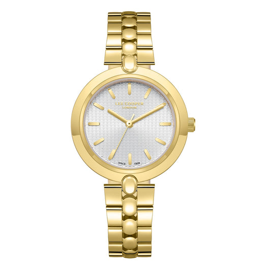 Lee Cooper, Men's, Analog Watch, Gold Dial, with Stainless Steel Band, LE-LC08057.130