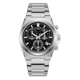 Lee Cooper Men's Watch Analog Black Dial with Silver Stainless Steel Band, LC08188.350