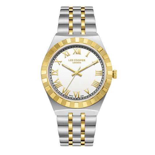 Lee Cooper, Men's, Analog Watch, White Dial, with Stainless Steel Band, LE-LC08060.230